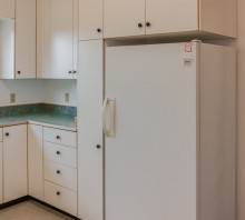 Melamine cabinets and laminate counter for canning room, Fortuna, CA
